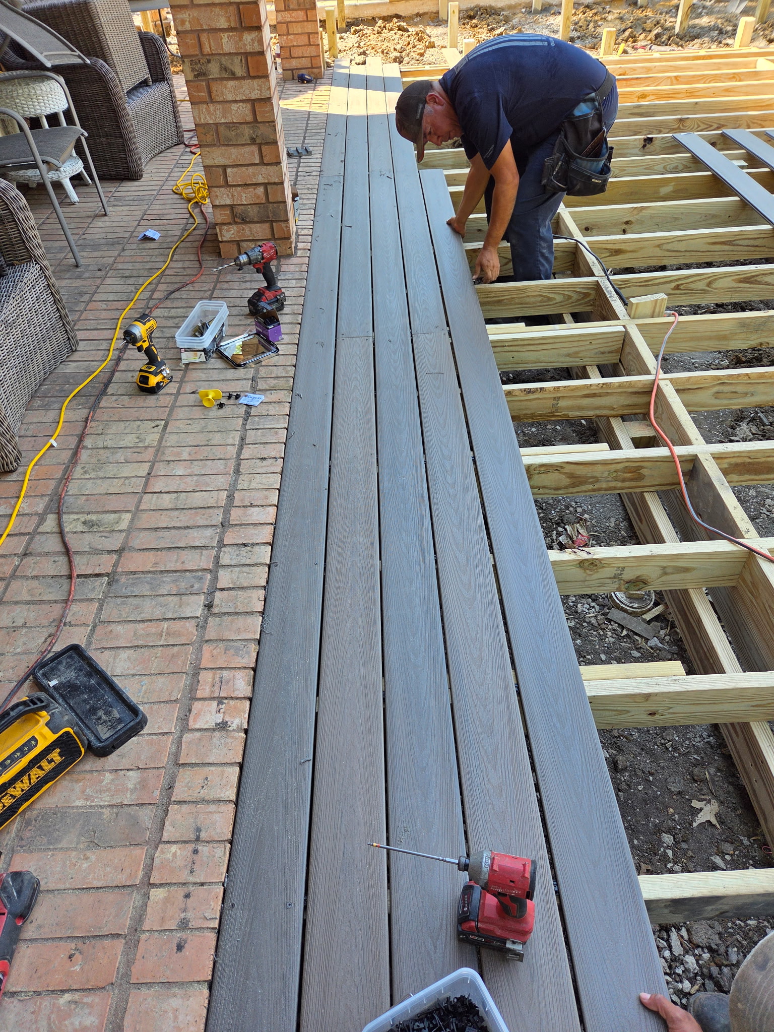 Deck installation in progress
